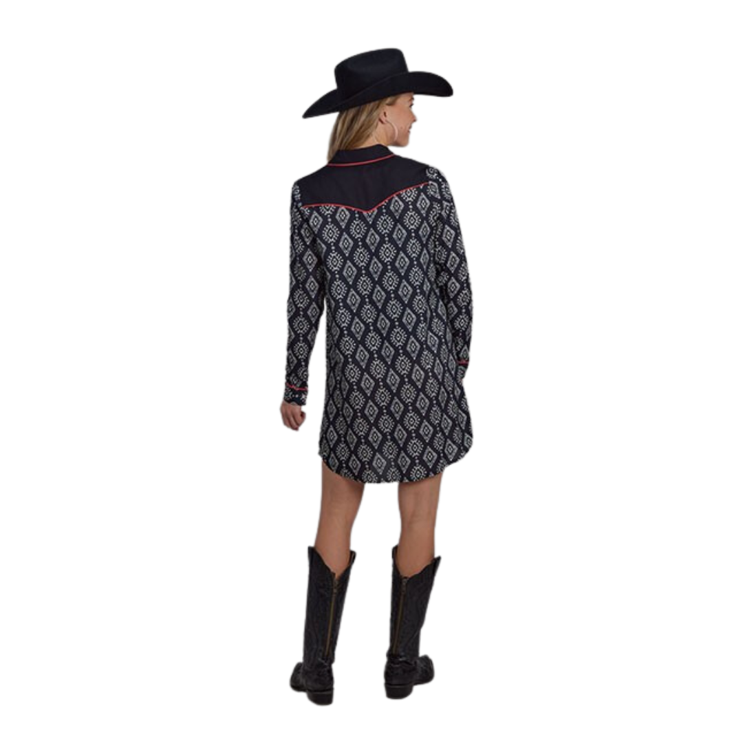 Roper Women's Black Lovely Rayon Shirt Dress