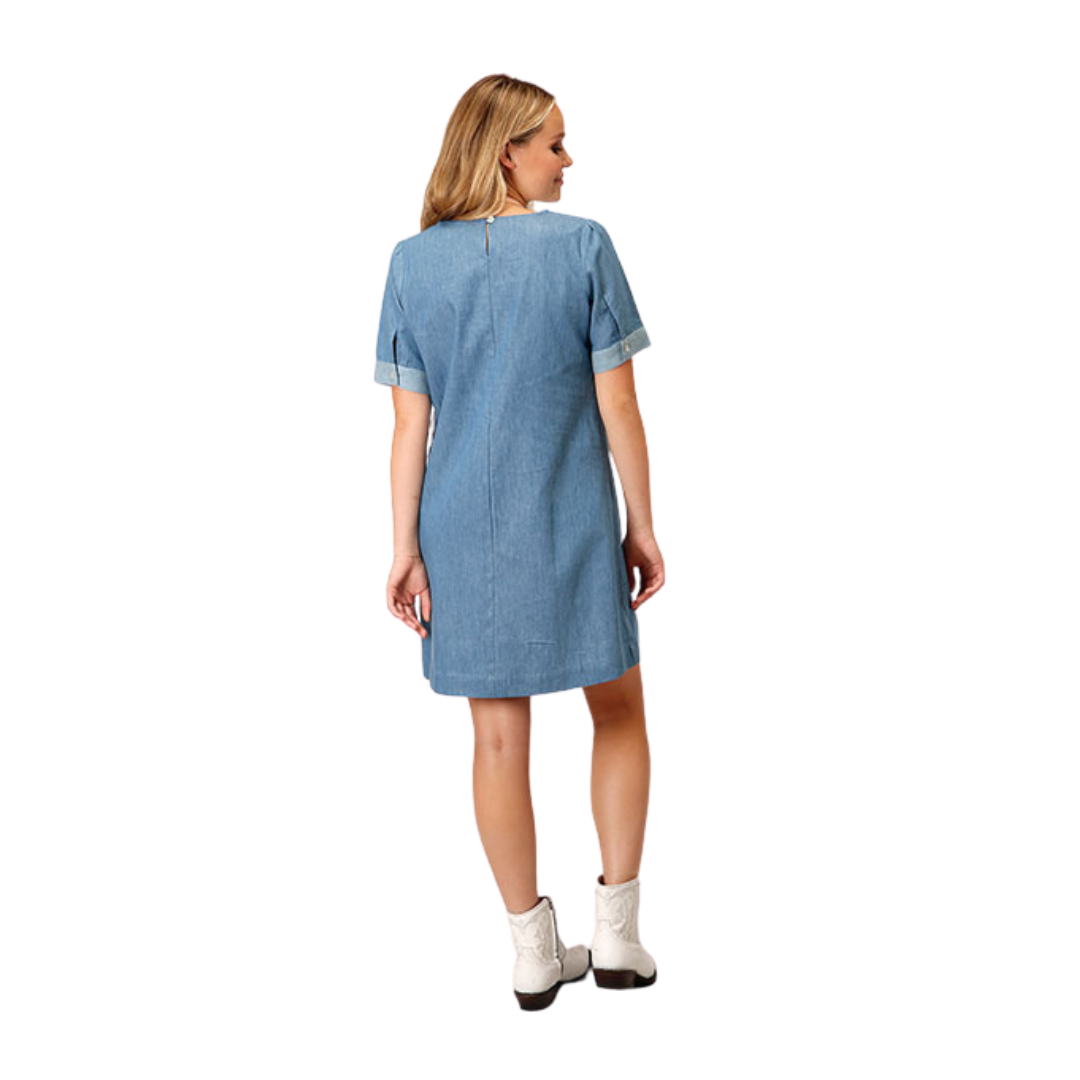 Roper Women's Blue Denim Western Dress