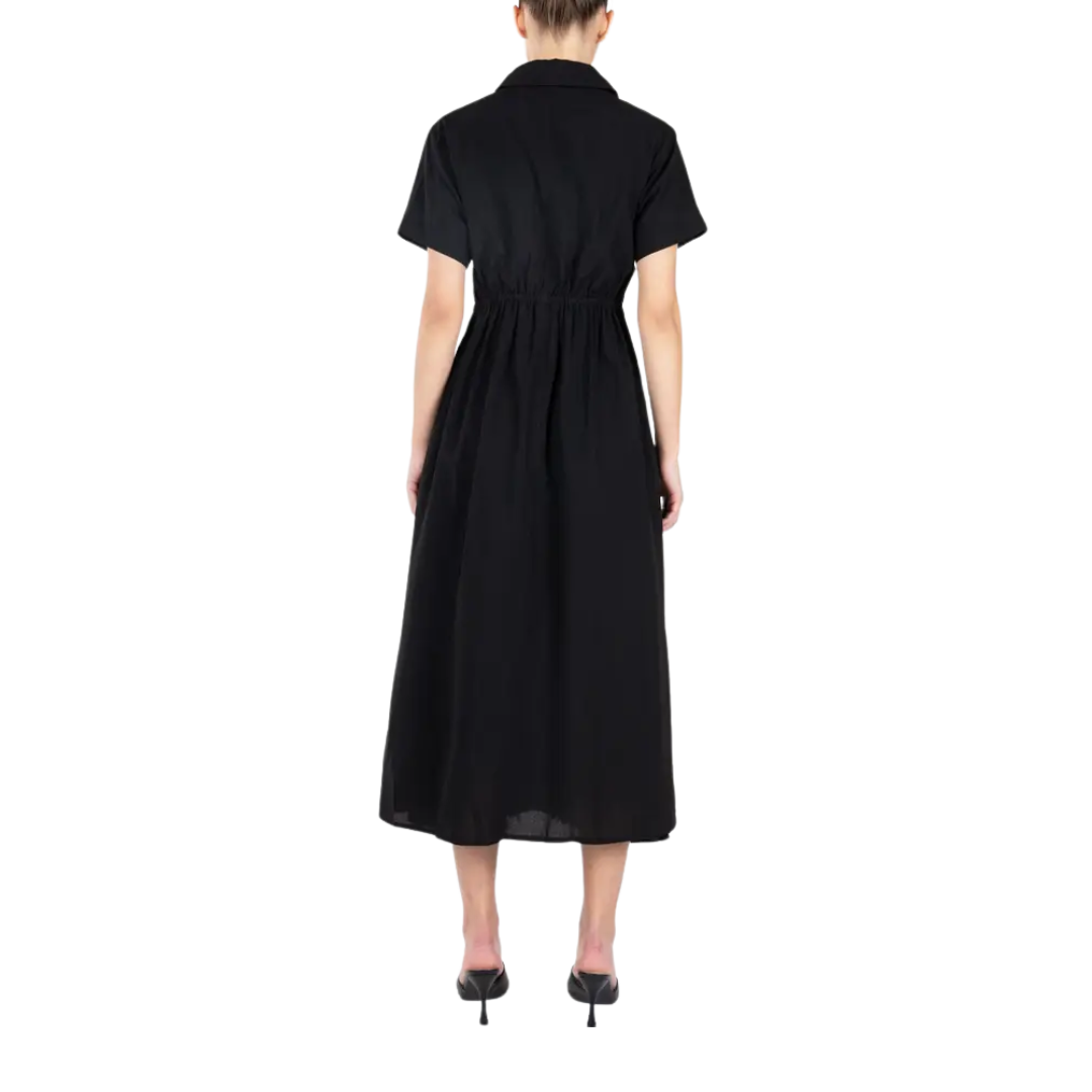Miss Me Women's Long Neck Black Dress