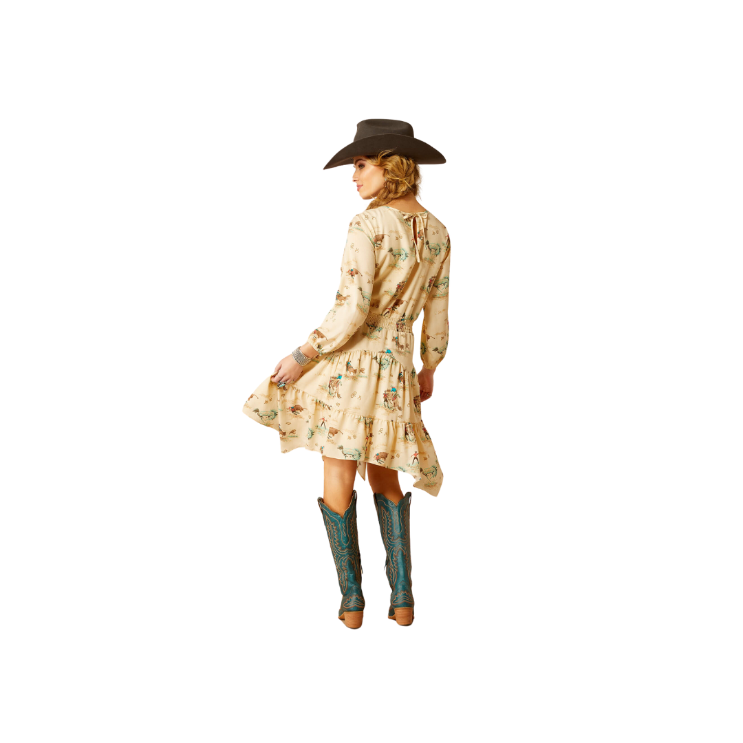 Ariat Women's Handkerchief Retro Ranch Print Dress