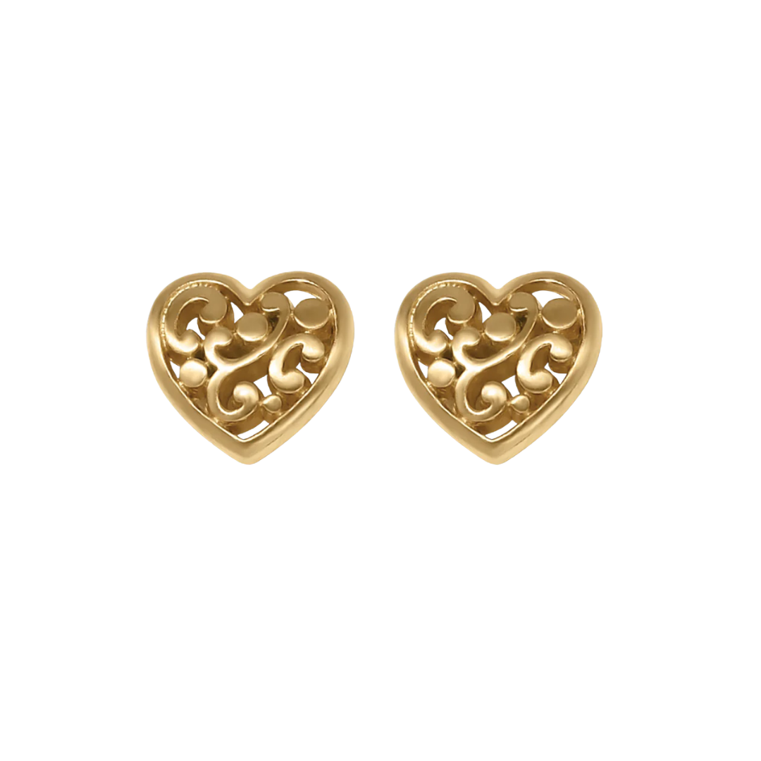 Brighton Women's Contempo Heart Post Yellow Earrings