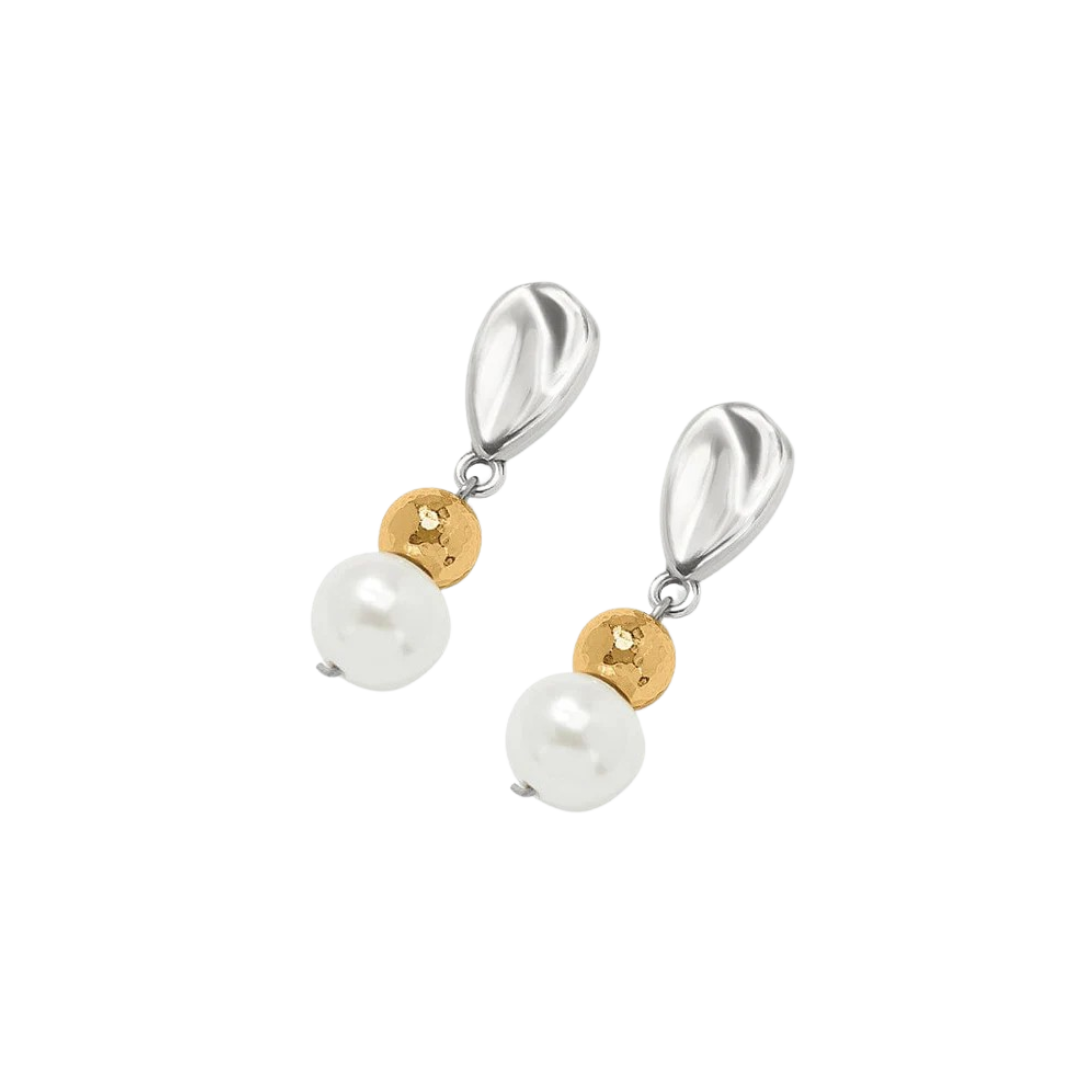 Brighton Women's Cascade Unity Pearl Silver Pearl Earrings