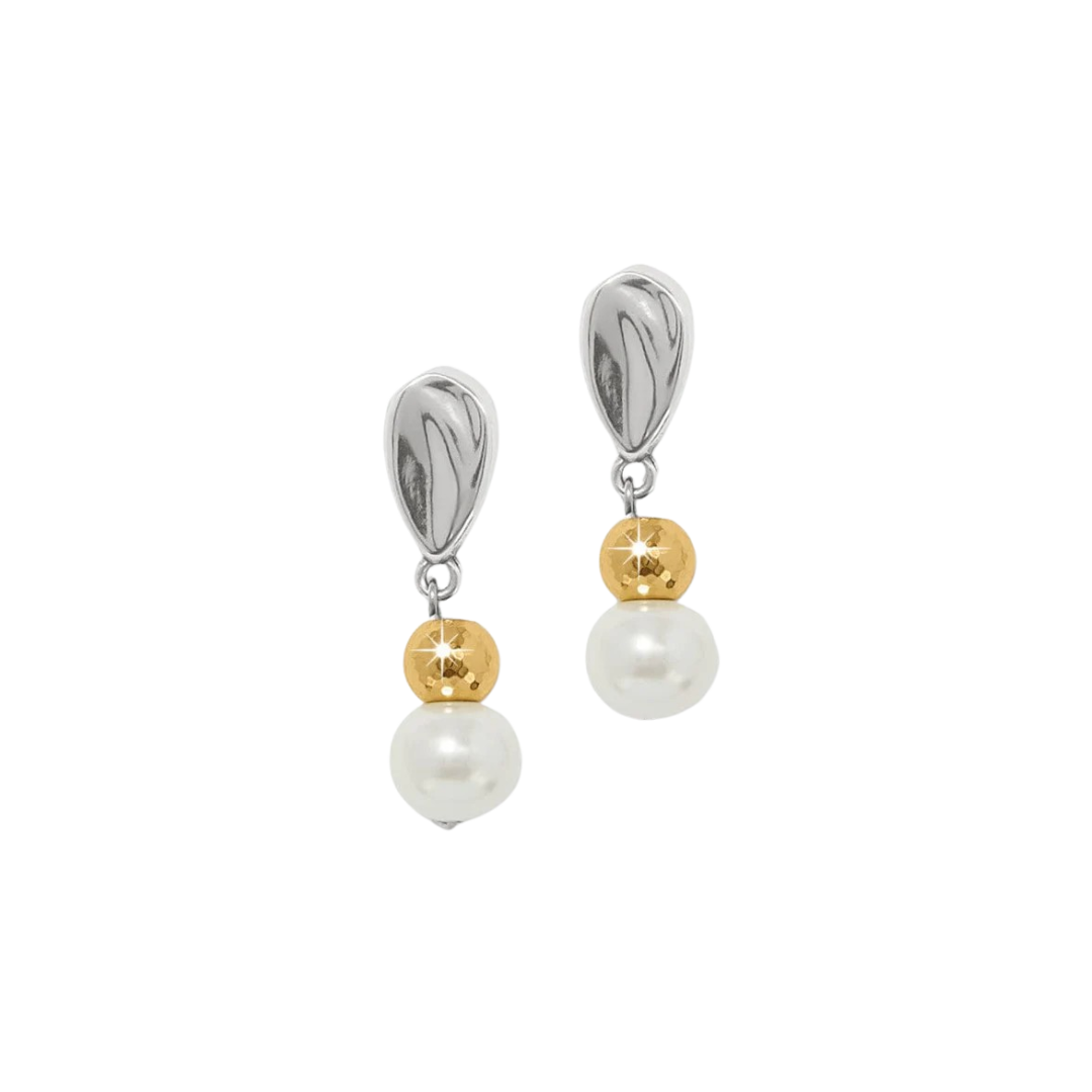 Brighton Women's Cascade Unity Pearl Silver Pearl Earrings