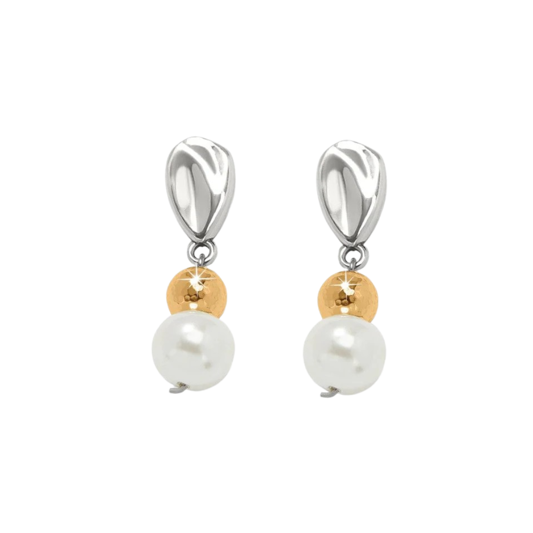 Brighton Women's Cascade Unity Pearl Silver Pearl Earrings