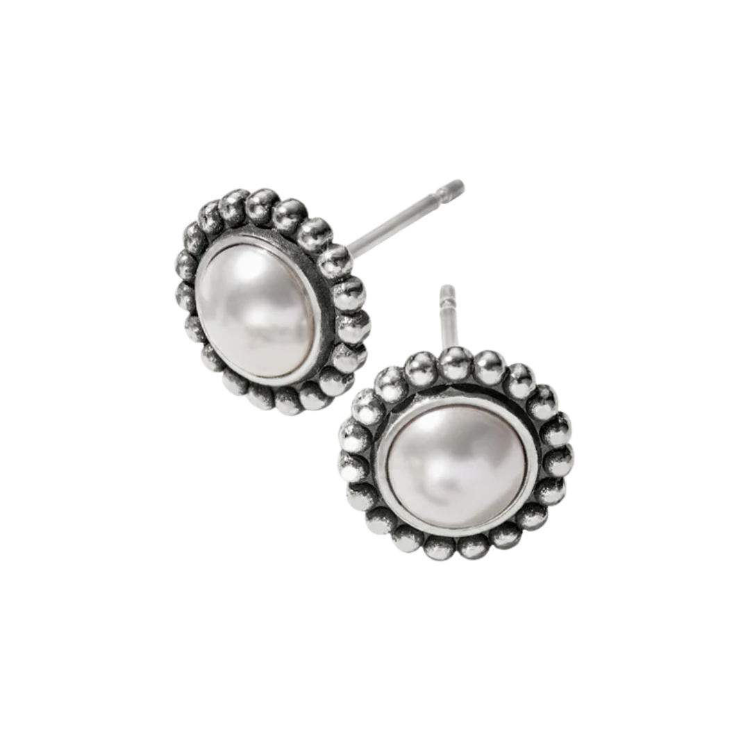 Brighton Women's Luster Mini Post Grey Earrings
