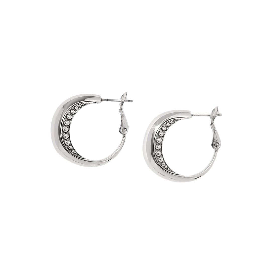 Brighton Women's Pretty Tough Arch Hoop Silver Earrings