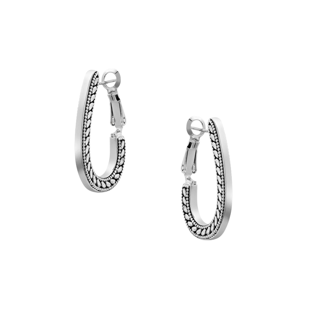 Montana Silversmiths Women's Side Rope Hook Hoop Grey Earrings