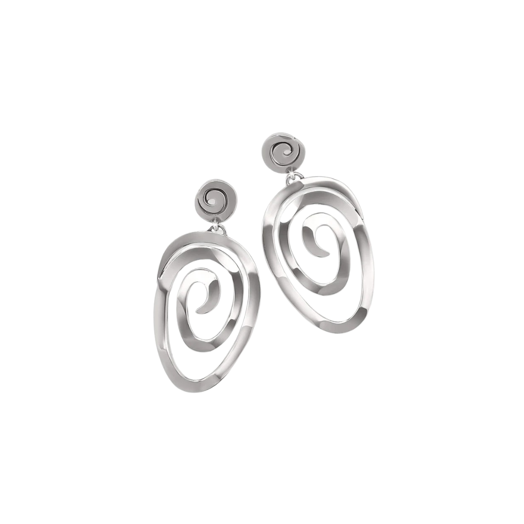 Brighton Women's Vertigo Vibe Statement Post Drop Silver Earrings
