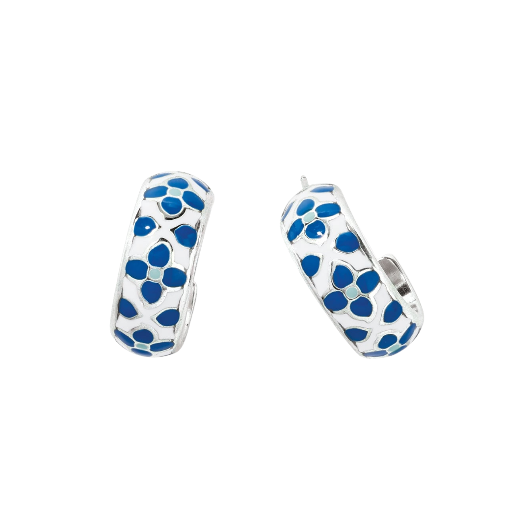 Brighton Women's Florabella Hoop Blue Earrings