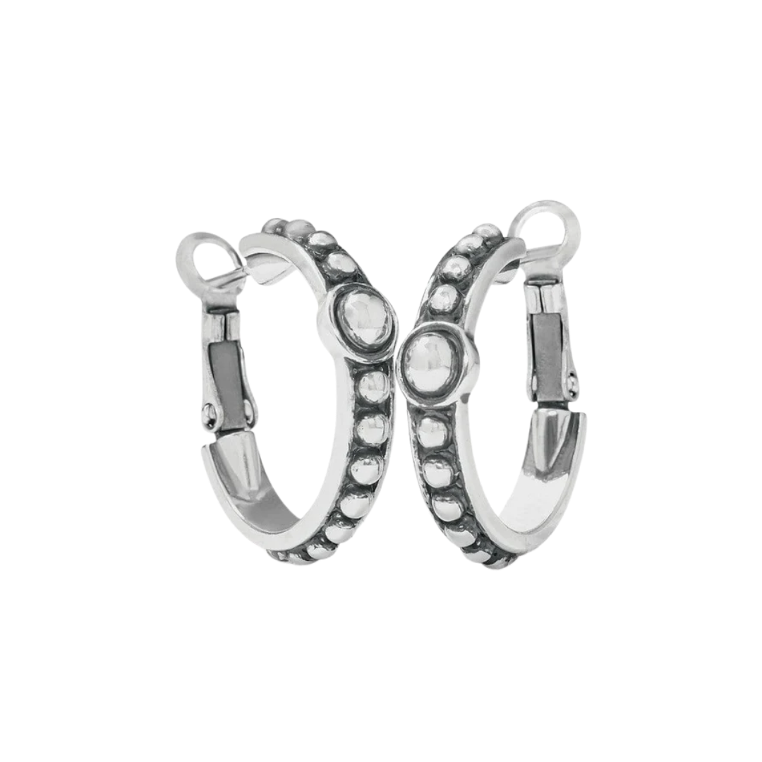 Brighton Women's Pretty Tough Hoop Grey Earrings