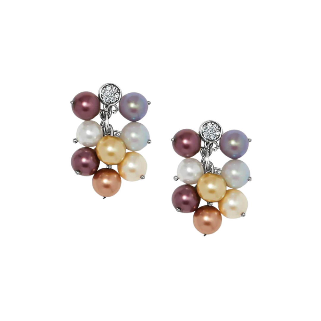 Brighton Women's Pearlicious Post Drop Silver Multi Earrings