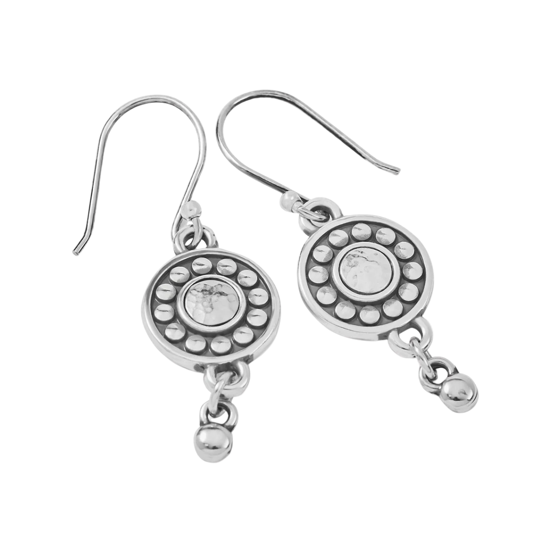 Brighton Women's Pebble Dot Medali Reversible Grey Earrings