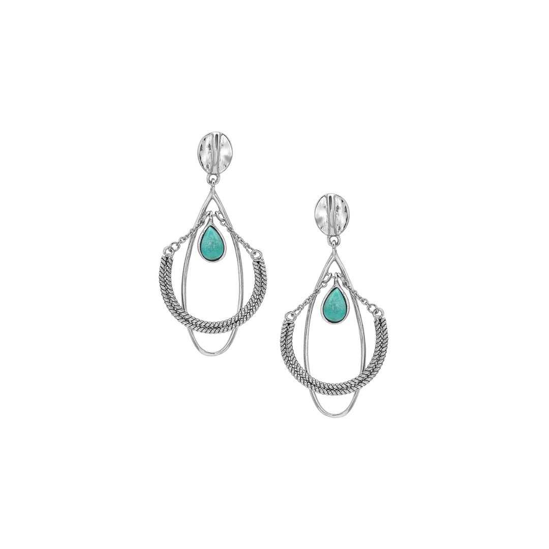 Montana Silversmiths Women's Horseshoe Mobile Turquoise Earrings