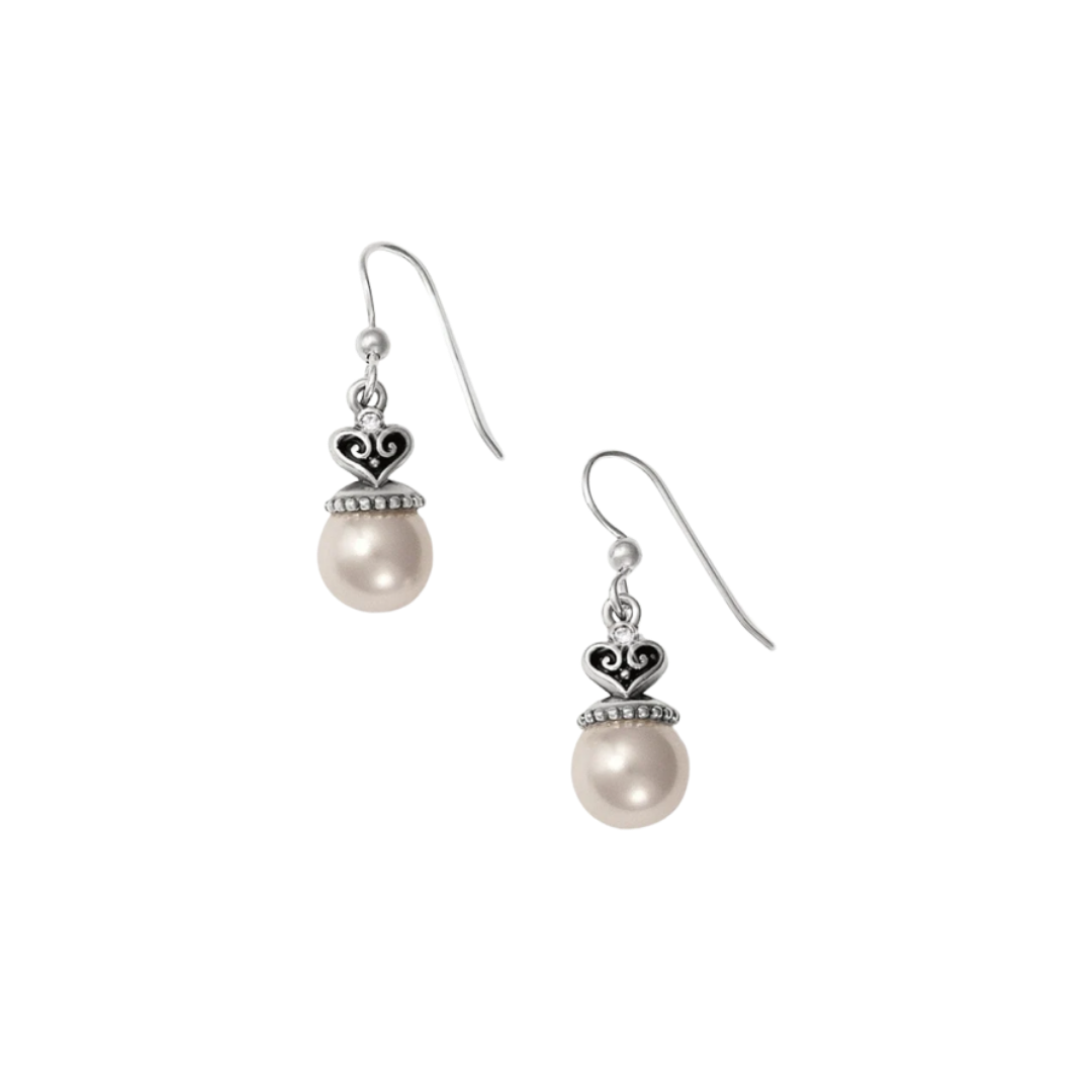 Brighton Women's Alcazar Pearl Drop French Grey Earrings