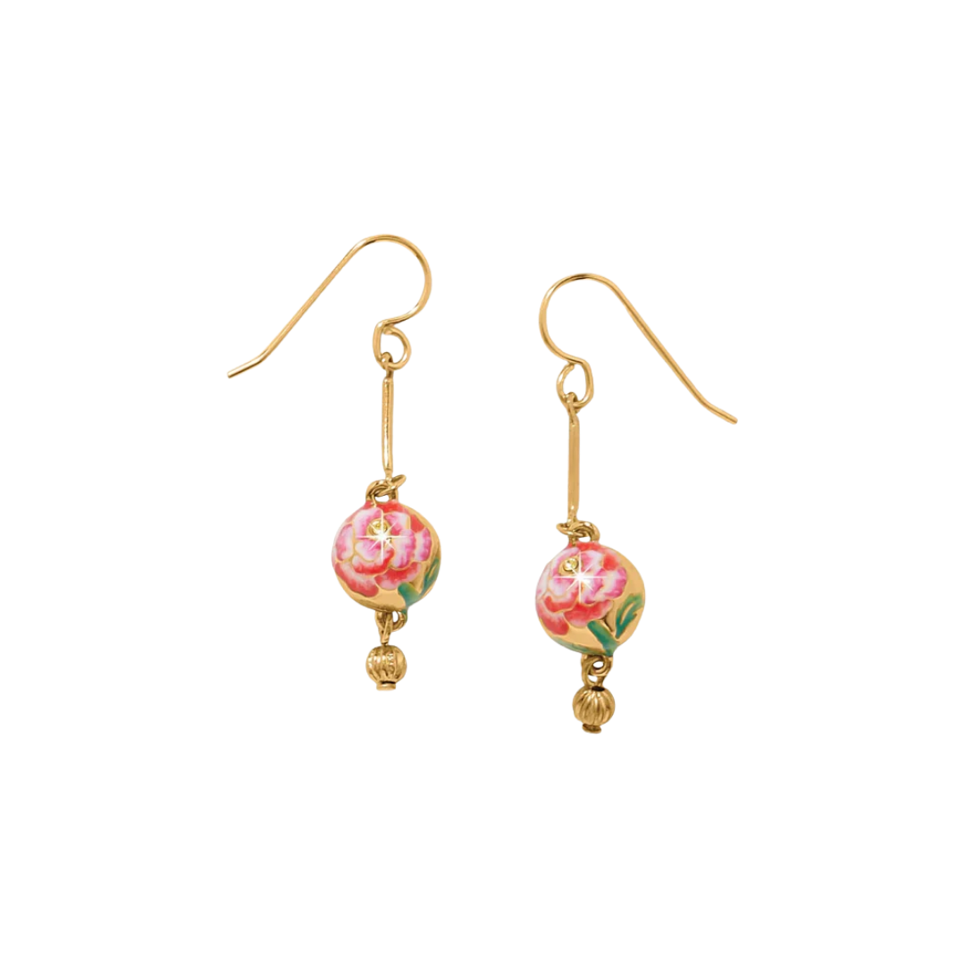 Brighton Women's Rose Petal French Wire Gold Earrings