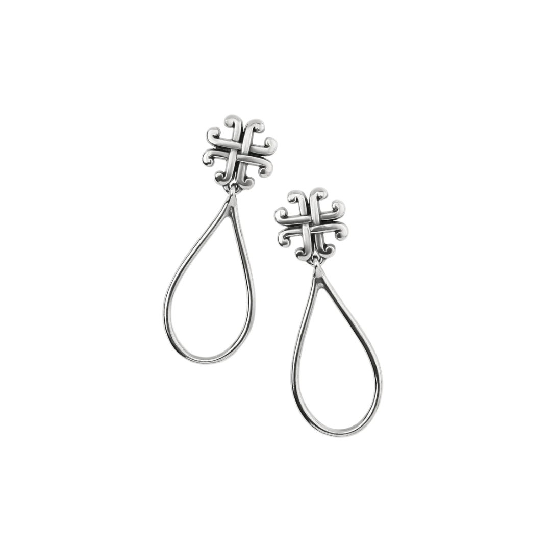 Brighton Women's Taos Cross Post Grey Earrings