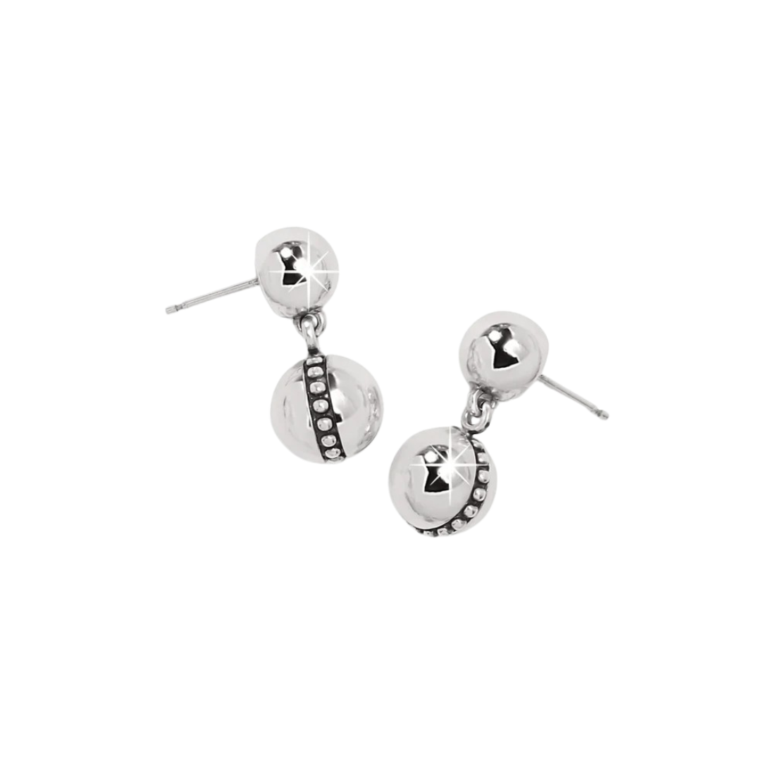 Brighton Women's Pretty Tough Bold Stud Grey Earrings