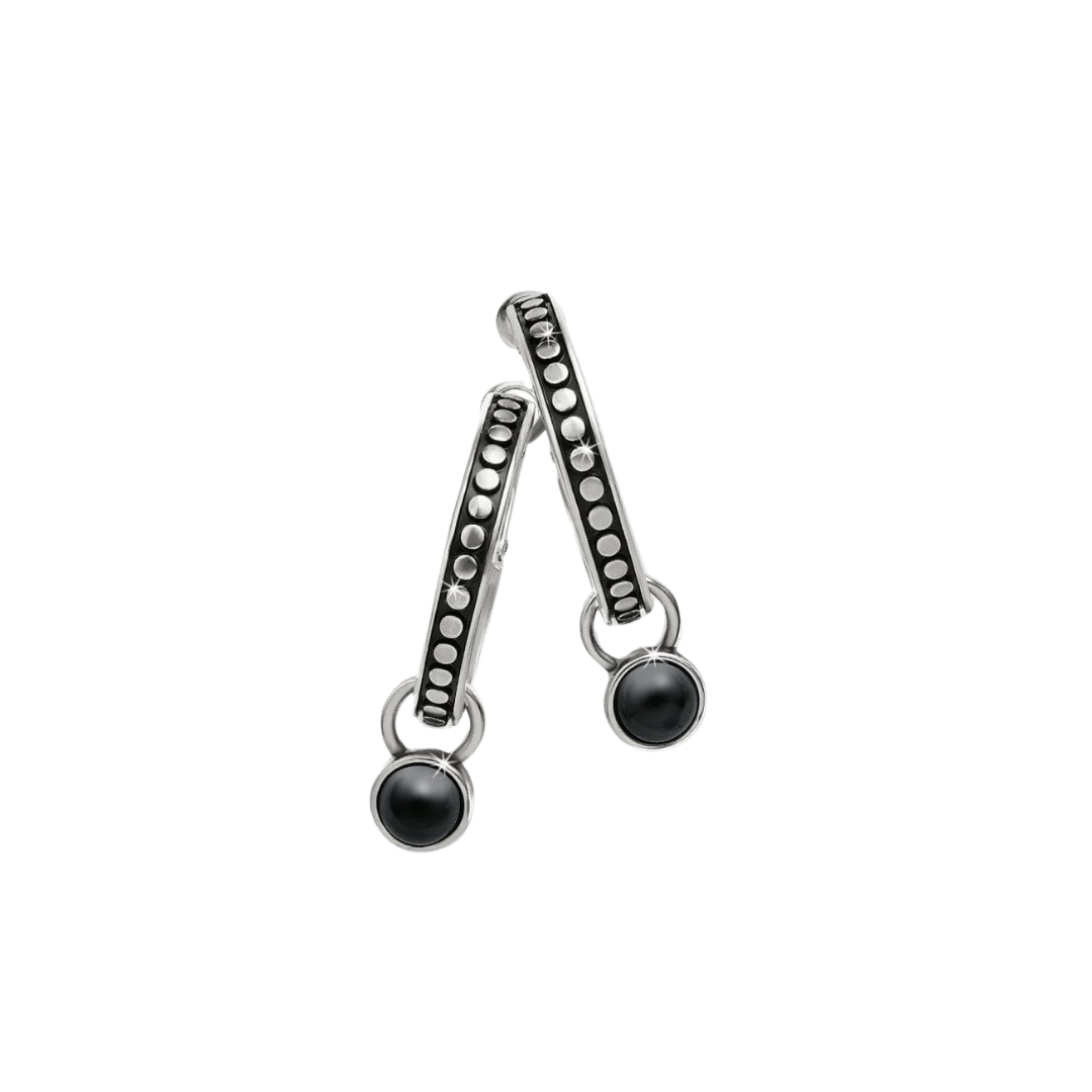 Brighton Women's Pebble Dot Onyx Reversible Hoop Earrings