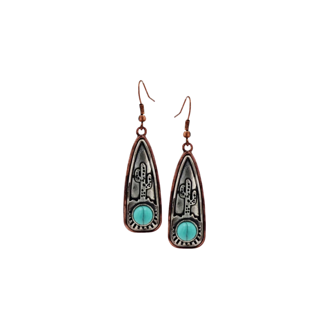 Montana Silversmiths Women's Southwest Skyline Turquoise Attitude Earrings