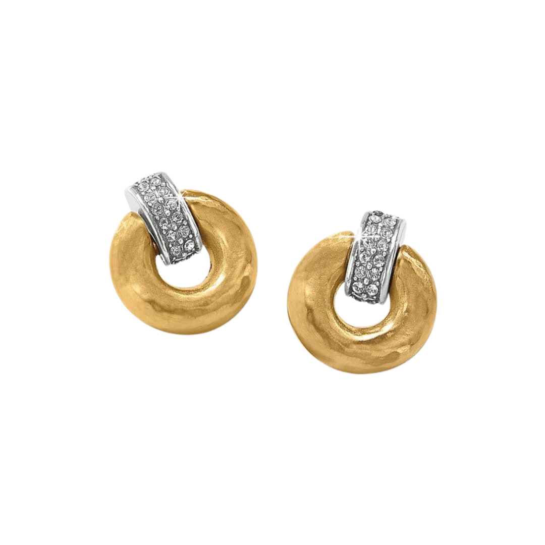 Brighton Women's Meridian Geo Mini Post Drop Gold Earrings