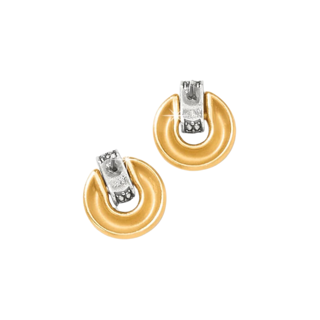 Brighton Women's Meridian Geo Mini Post Drop Gold Earrings