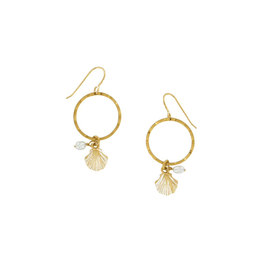 Brighton Women's Sunset Cove Pearl French Wire Gold Pearl Earrings