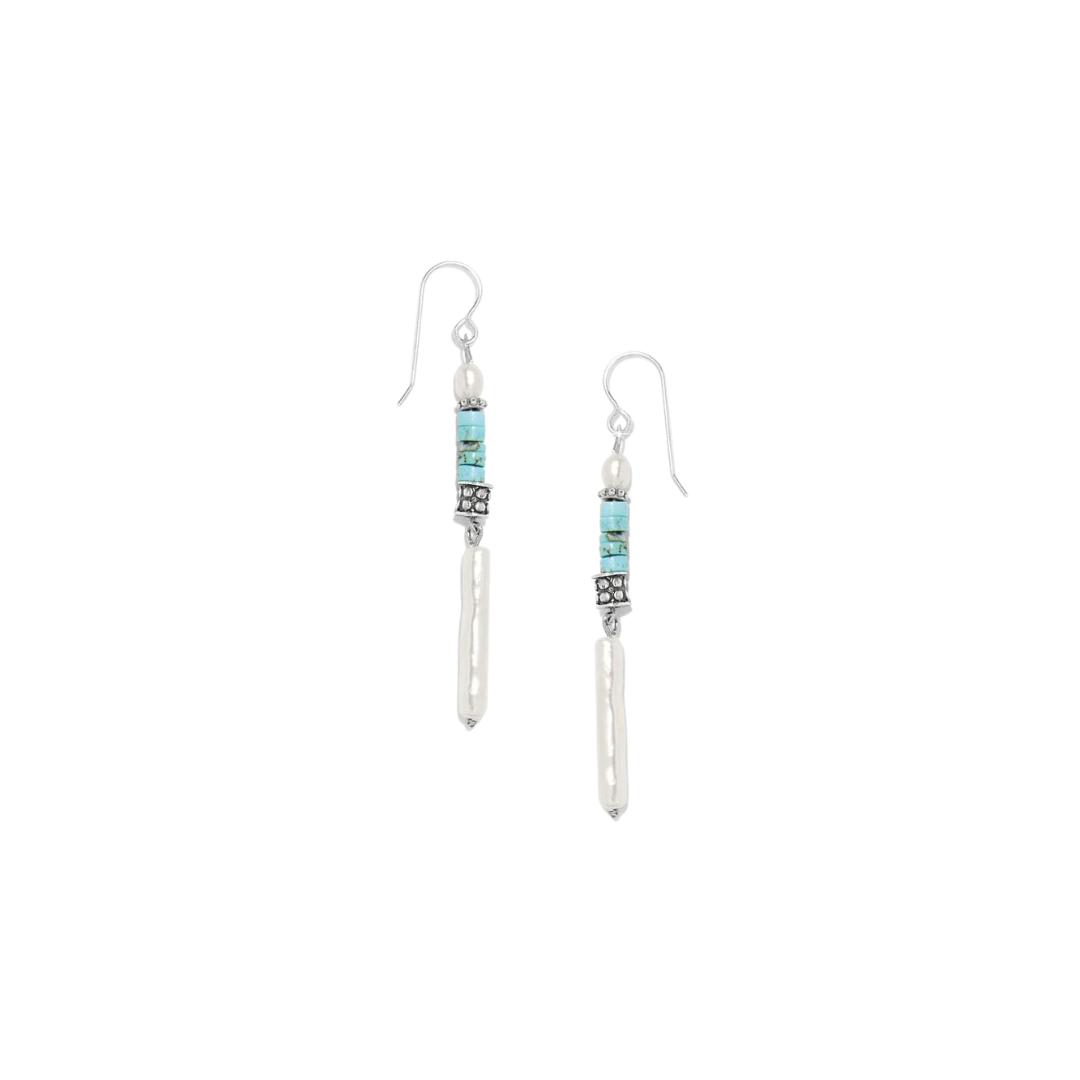 Brighton Women's Pebble Pearl Coast French Wire Silver Pearl Earrings