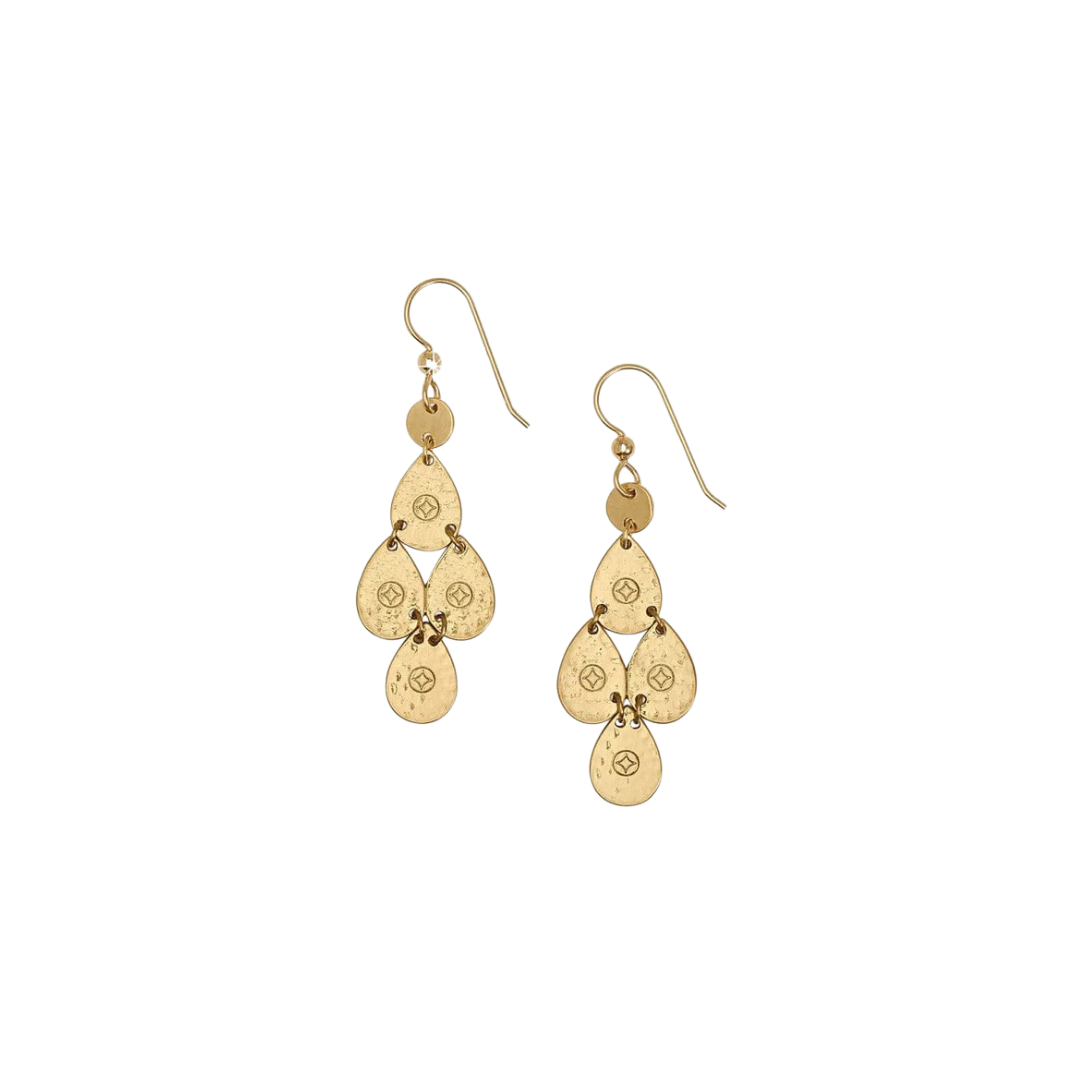 Brighton Women's Palm Canyon Small Teardrop French Wire Gold Earrings