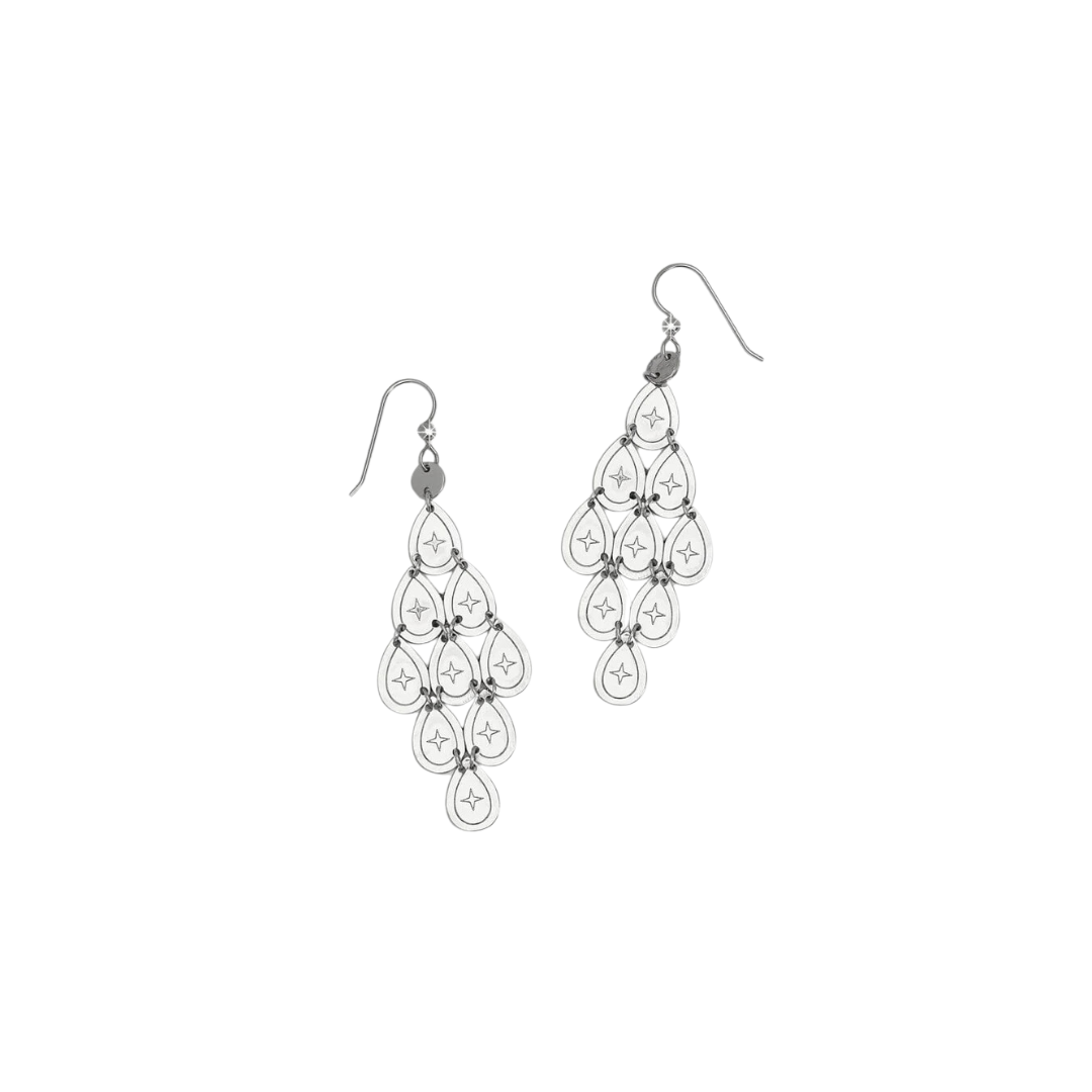 Brighton Women's Palm Canyon Teardrop French Wire Silver Earrings