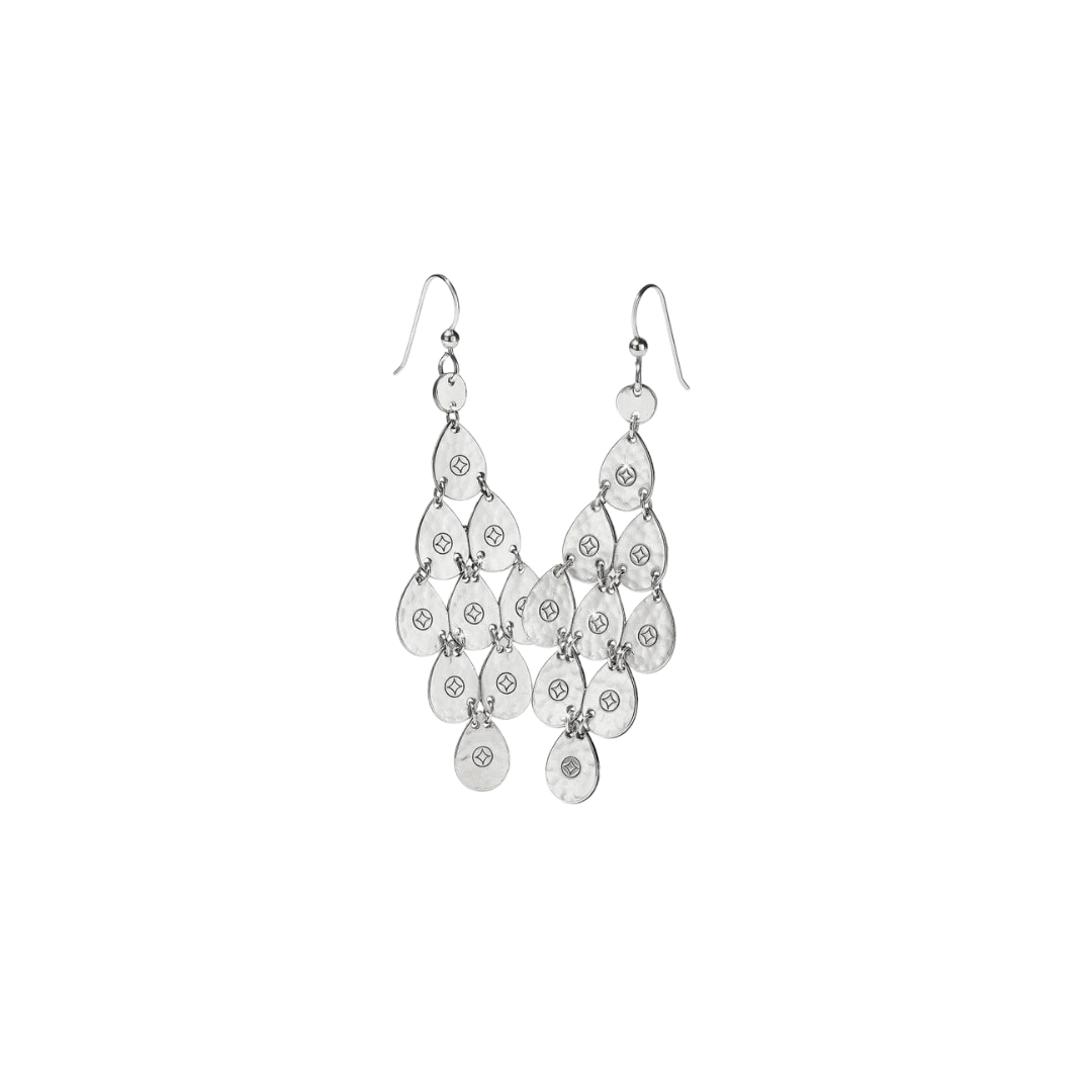 Brighton Women's Palm Canyon Teardrop French Wire Silver Earrings