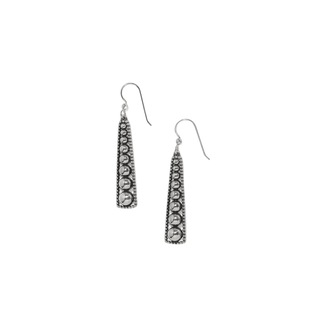 Brighton Women's Pretty Tough Pyramid French Wire Silver Earrings