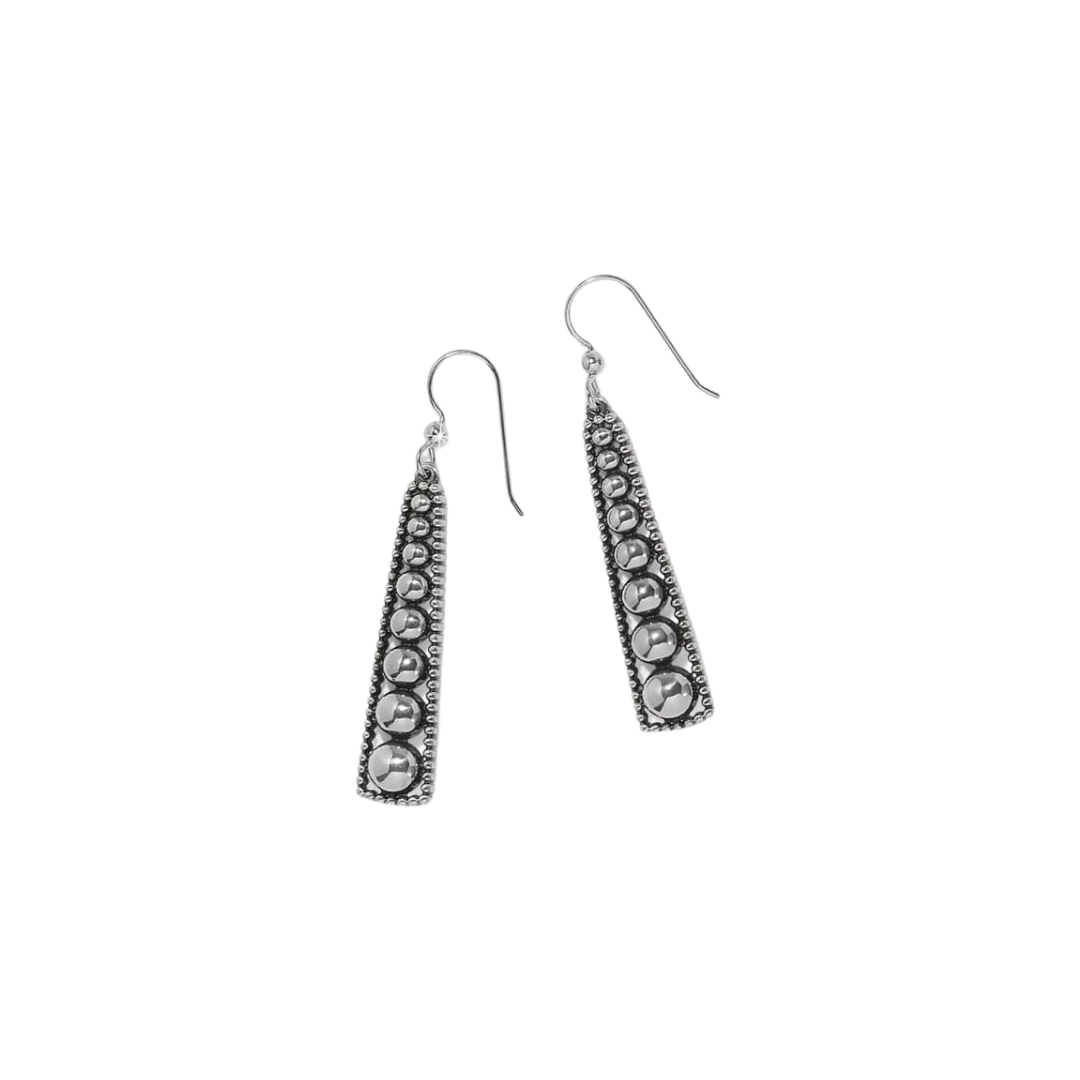 Brighton Women's Pretty Tough Pyramid French Wire Silver Earrings