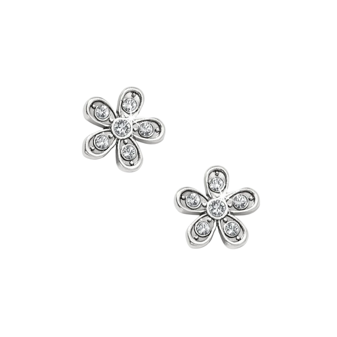 Brighton Women's Enchanting Flower Post Silver Earrings