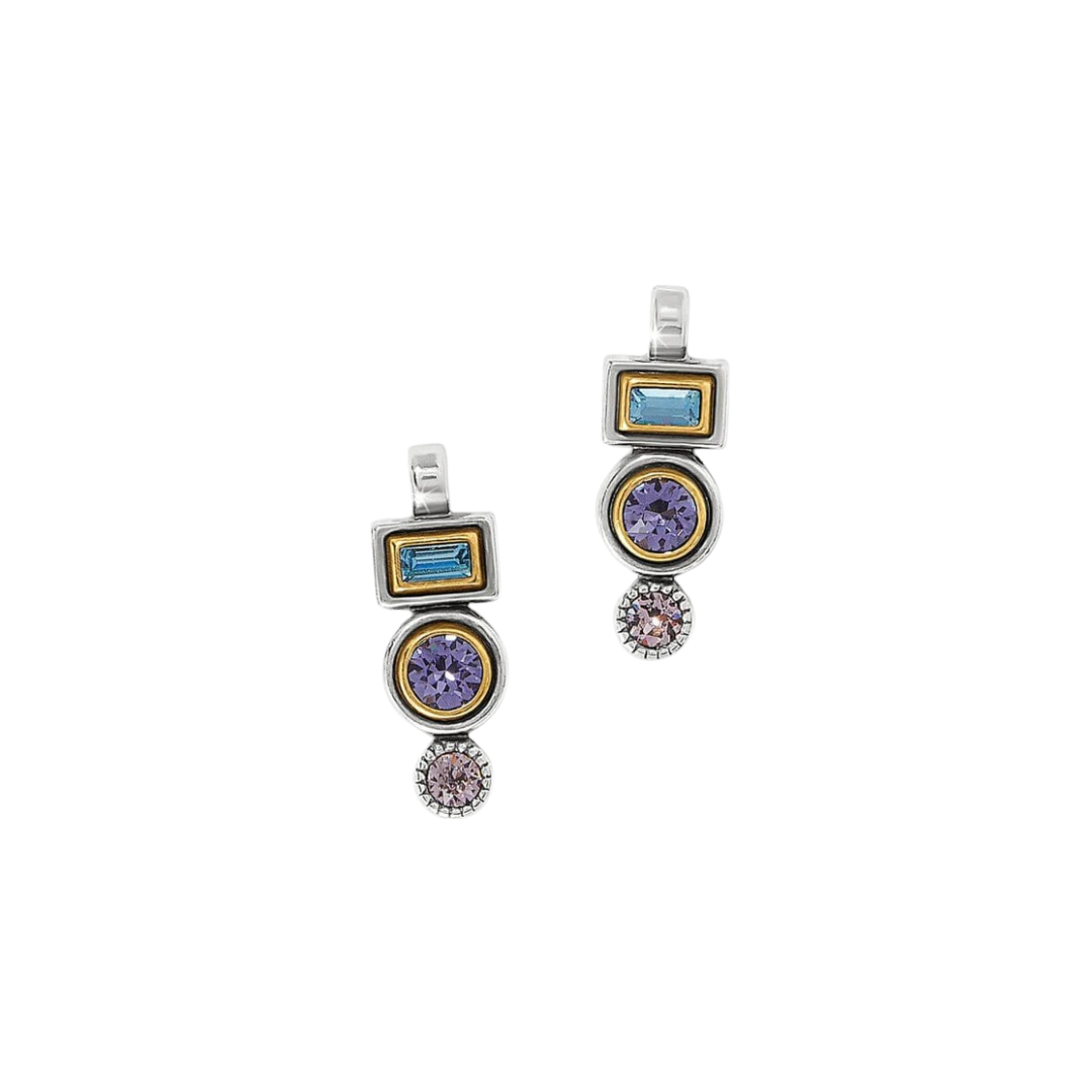 Brighton Women's Halo Gleam Drop Post Silver Multicolor Earrings