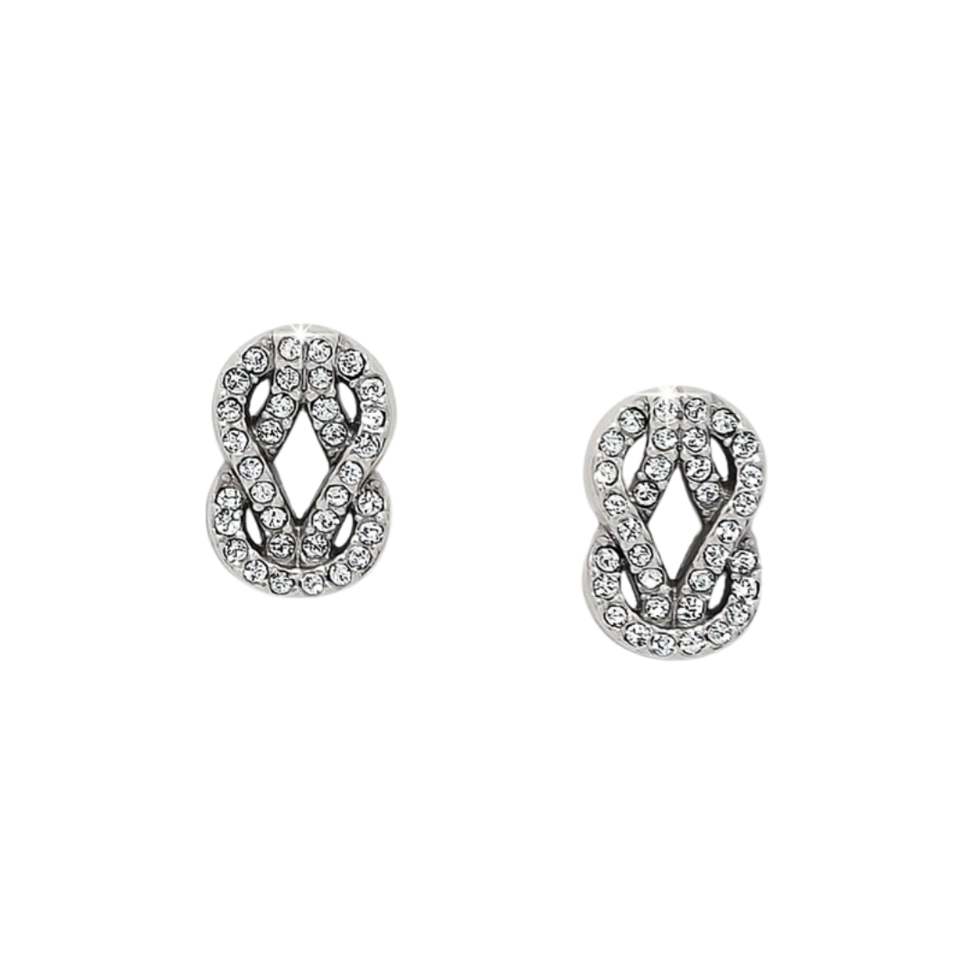 Brighton Women's Interlok Harmony Luxe Post Silver Earrings