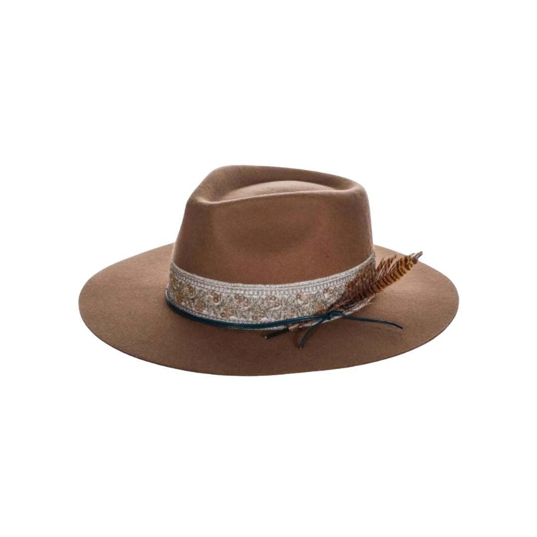 Milano Men's Jessie Vintage Wool Pecan Felt Brown Hat