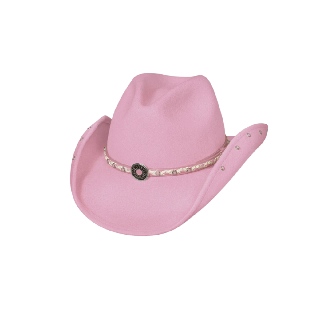 Bullhide Youth Girl's Baby Jane Shapeable Wool Pink Hat