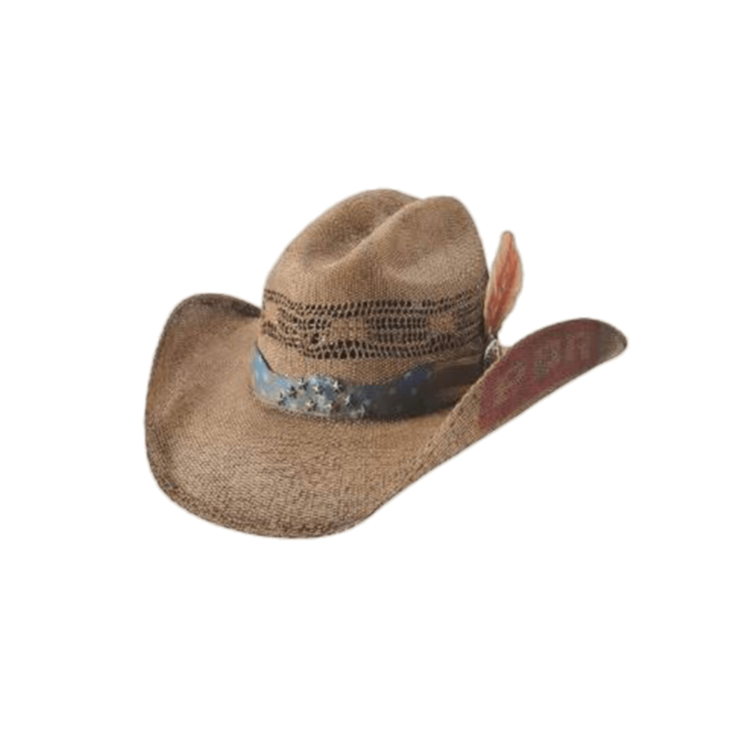 Bullhide Men's Bucking Chute Straw Cowboy Brown Hat