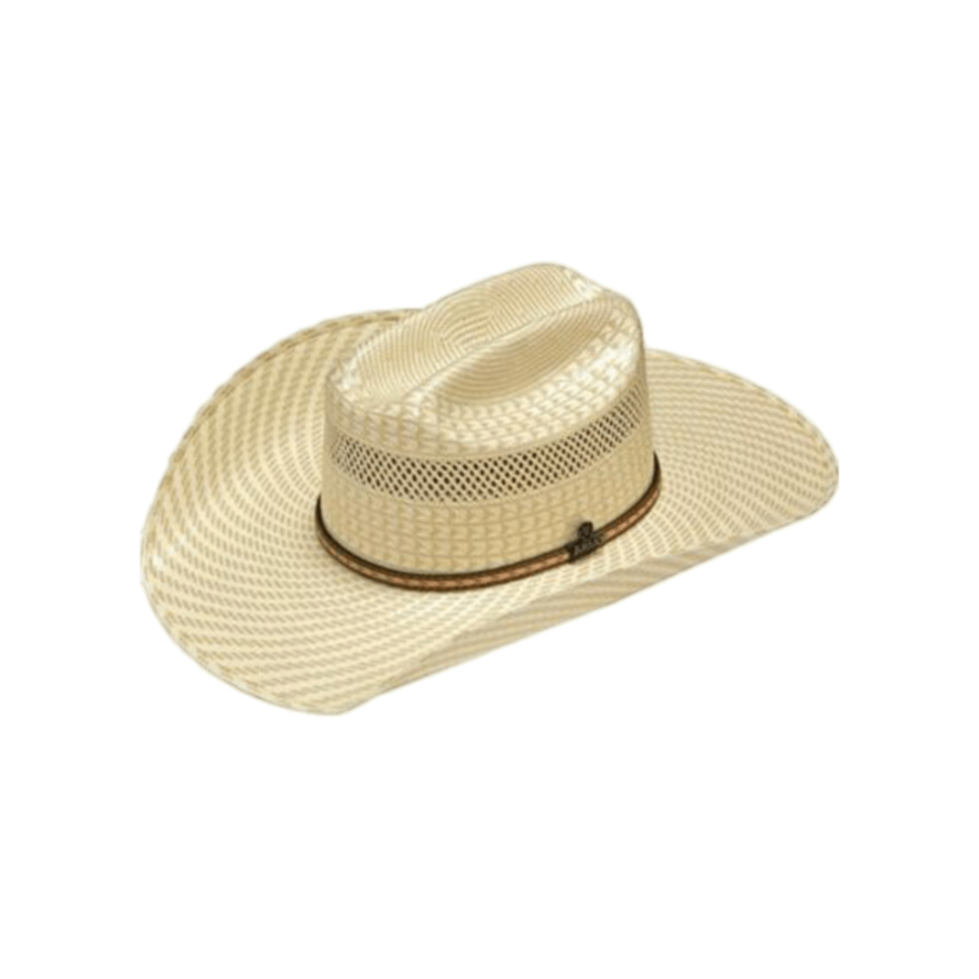 Ariat Men's 20X Two Tone Woven Straw Light Brown Hat