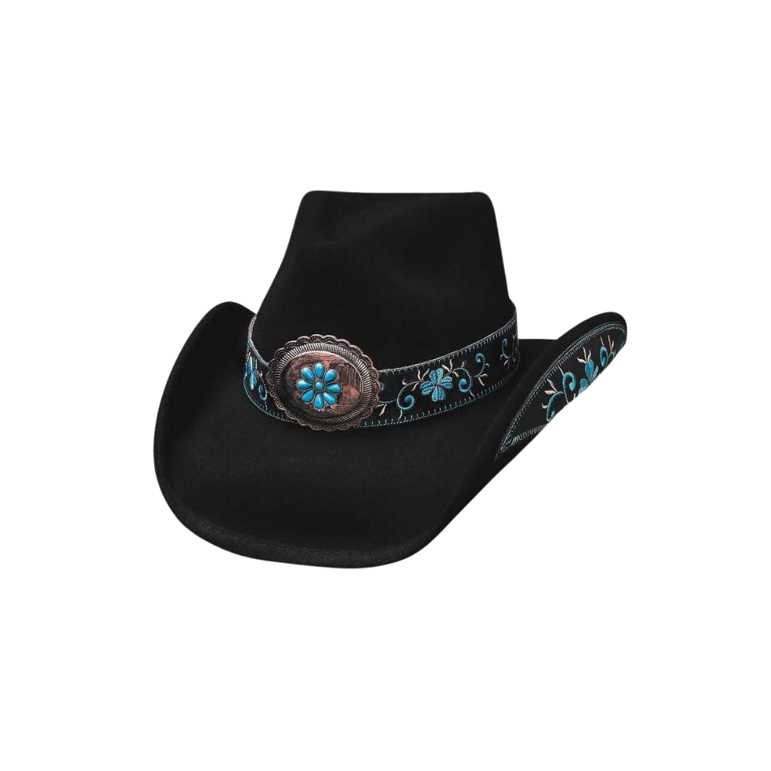 Bullhide Women's All For Good Shapeable Wool Cowboy Black And Blue Hat