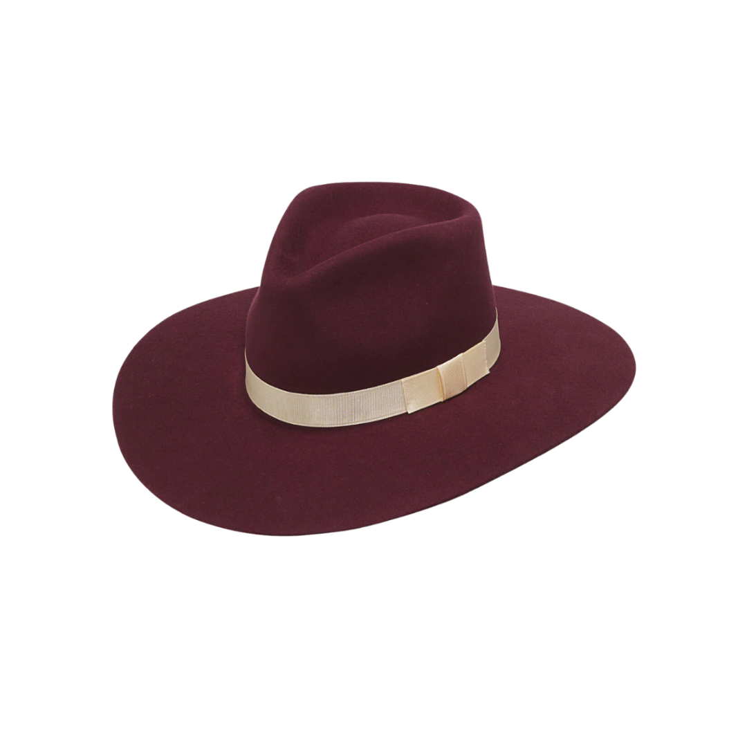 Twister Women's Pinch Front Wool Burgundy Hat