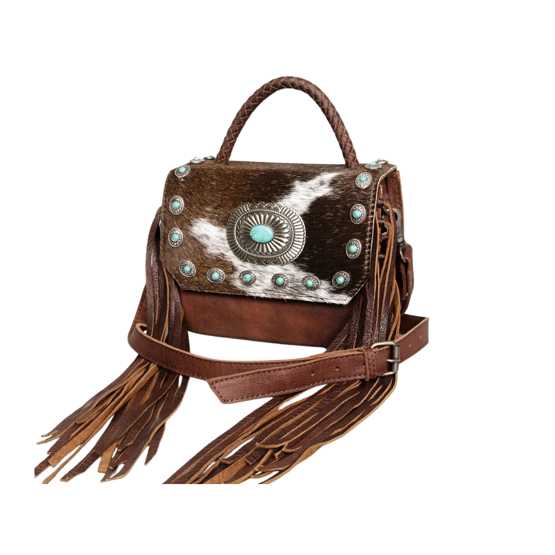 American Darling Women's Briefcase Hair On Genuine Leather Western Purse Handbag