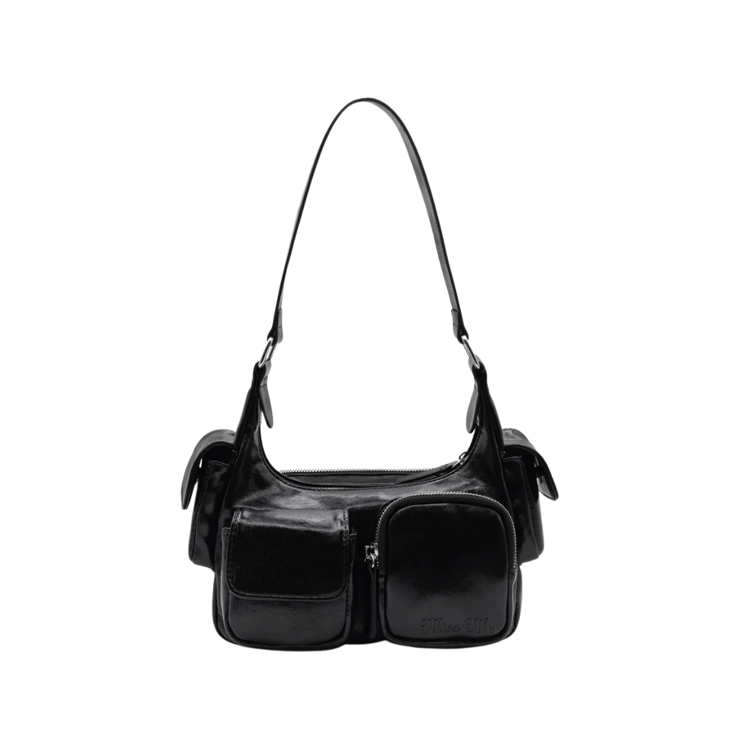 Miss Me Women's Jet Set Utility Black Shoulder Bag