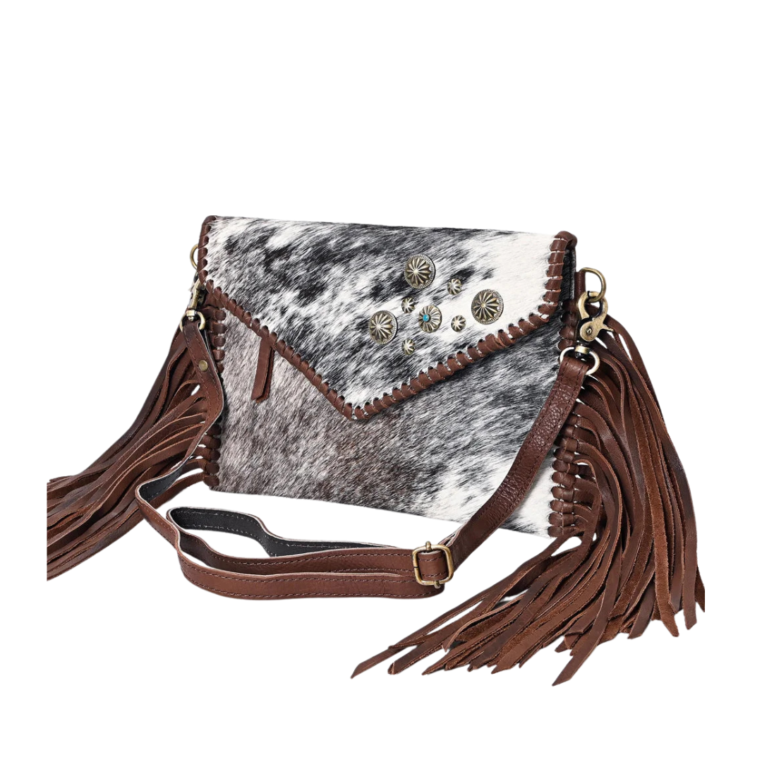 American Darling Women's Envelope Hair On Genuine Handbag