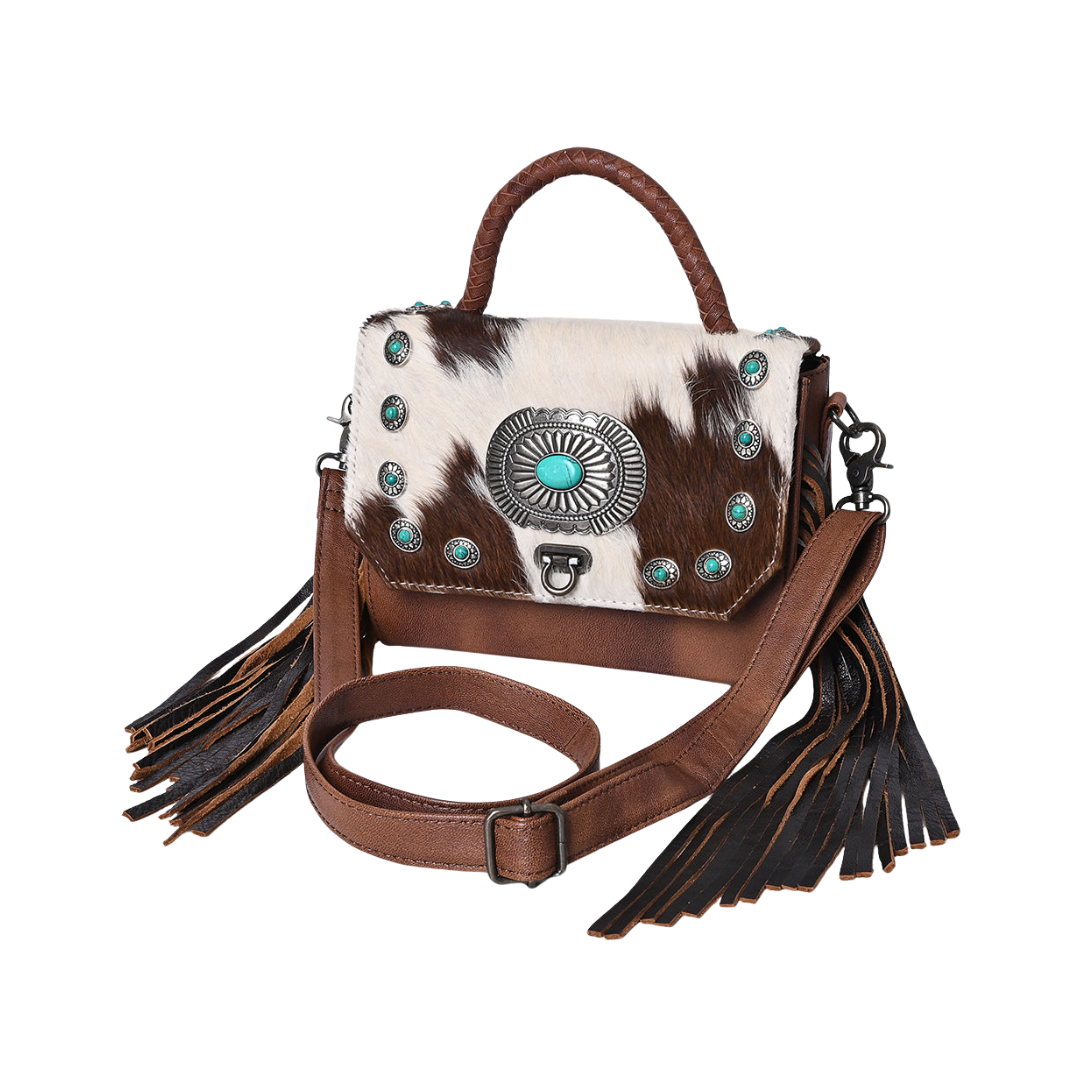 American Darlin Women's Briefcase Leather Brown Handbag