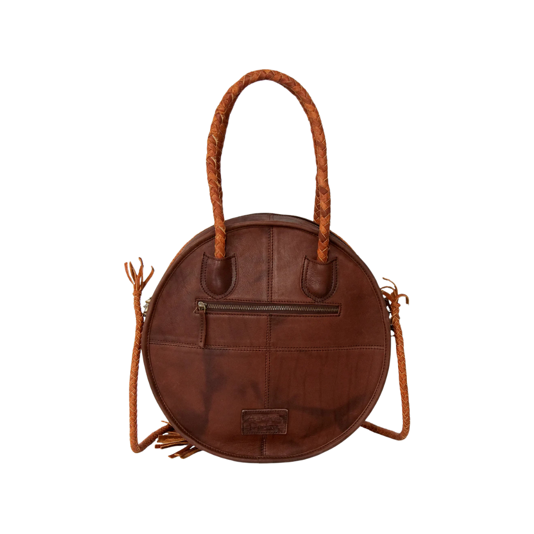 American Darlin Women's Leather Western Brown Bag
