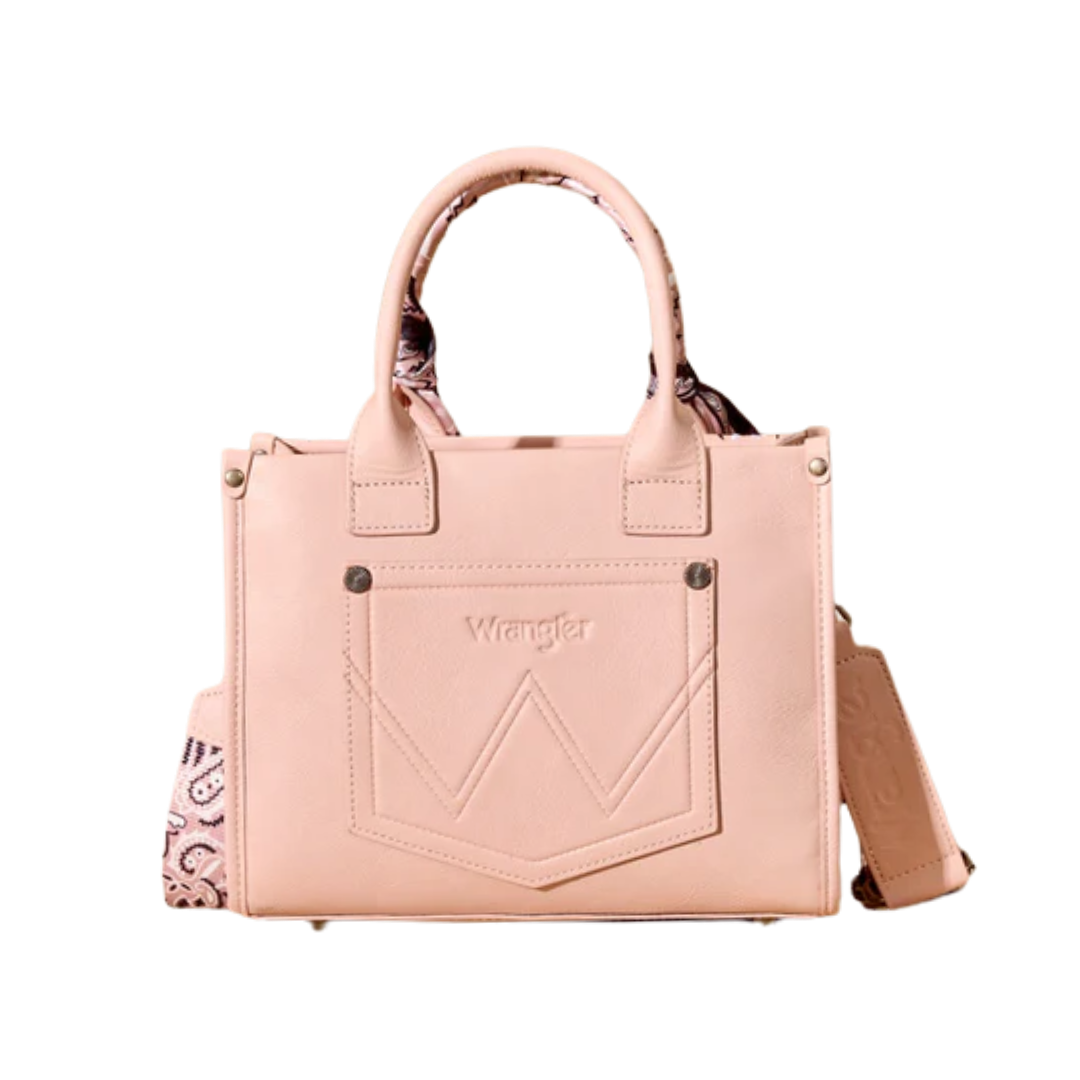 Wrangler Women's Pink Paisley Bandana Tote Bag