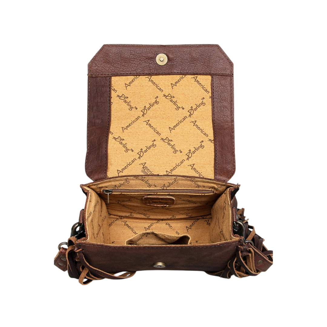 American Darling Women's Briefcase Hair On Genuine Leather Western Purse Handbag