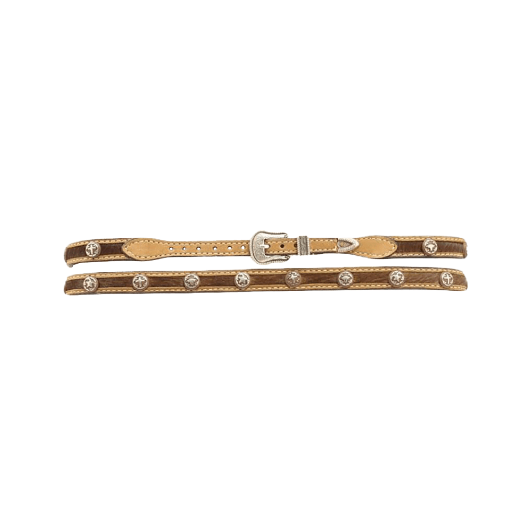 Twister Unisex Leather Brown Hatband