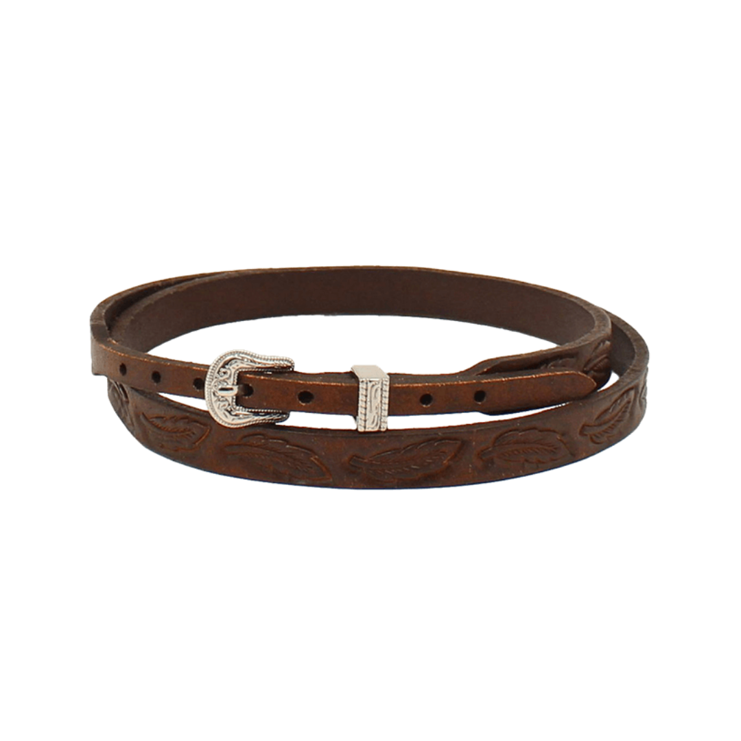 Twister Unisex Genuine Leather Brown Hatband